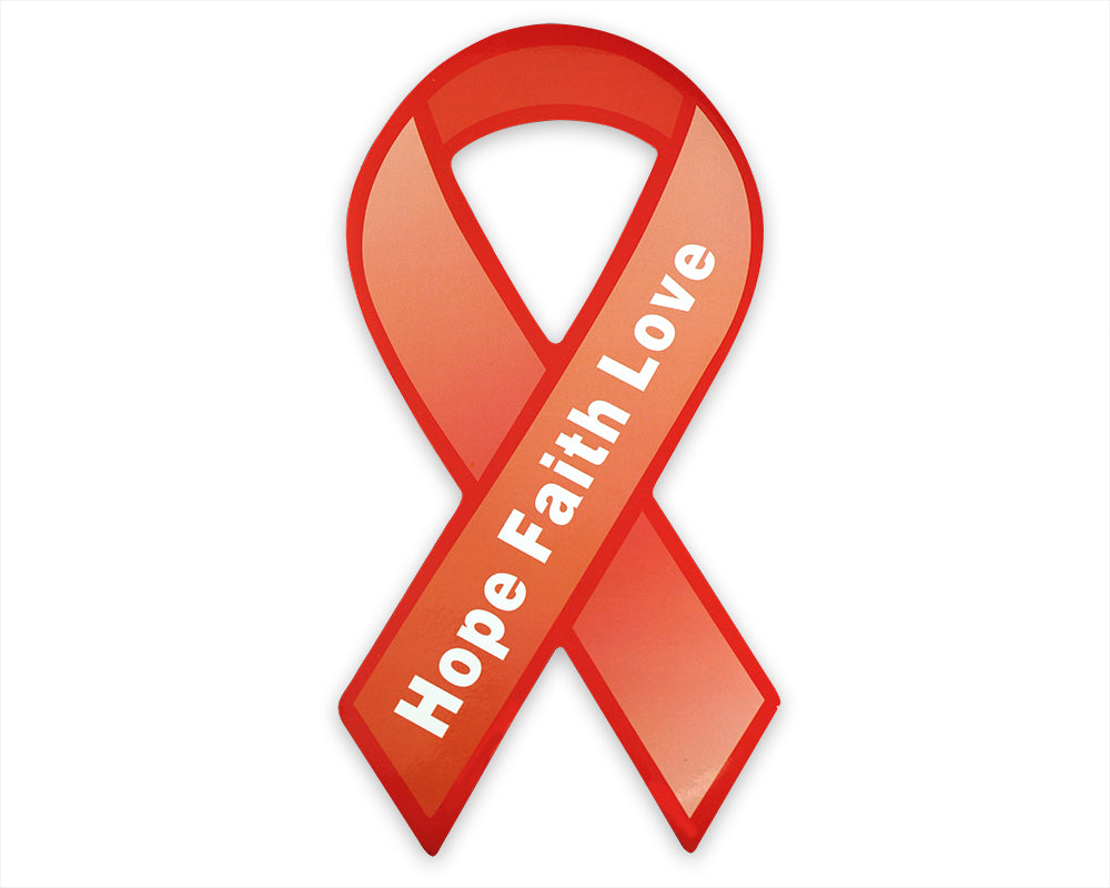 Large Hope Red Ribbon Magnets Wholesale, Heart Health