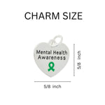 Mental Health Awareness Heart Charm Chunky Bracelets - Fundraising For A Cause