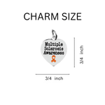 Multiple Sclerosis Awareness Heart Leather Cord Bracelets - Fundraising For A Cause