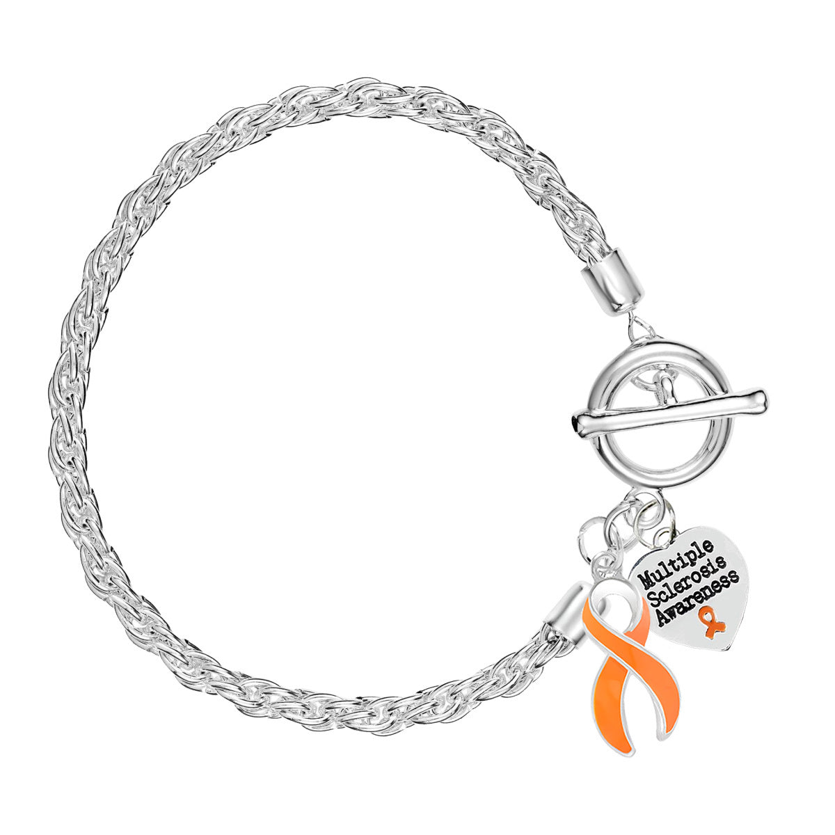 Multiple Sclerosis Awareness Ribbon Bracelets