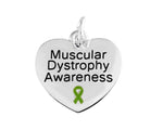 25 Muscular Dystrophy Awareness Heart Charms - Fundraising For A Cause