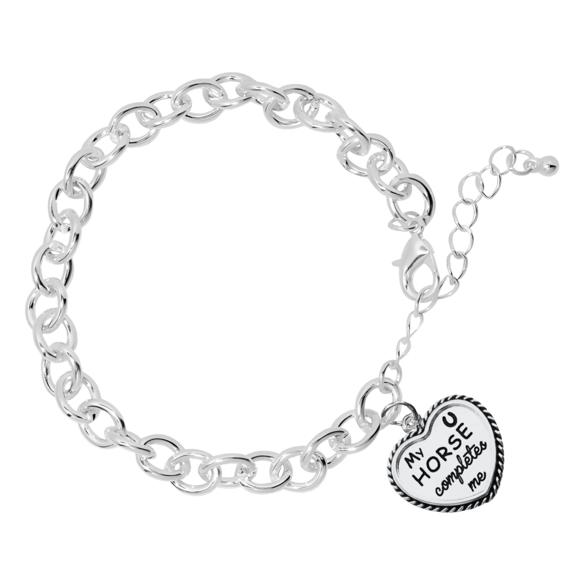 My Horse Completes Me Chain Link Style Bracelets - Fundraising For A Cause