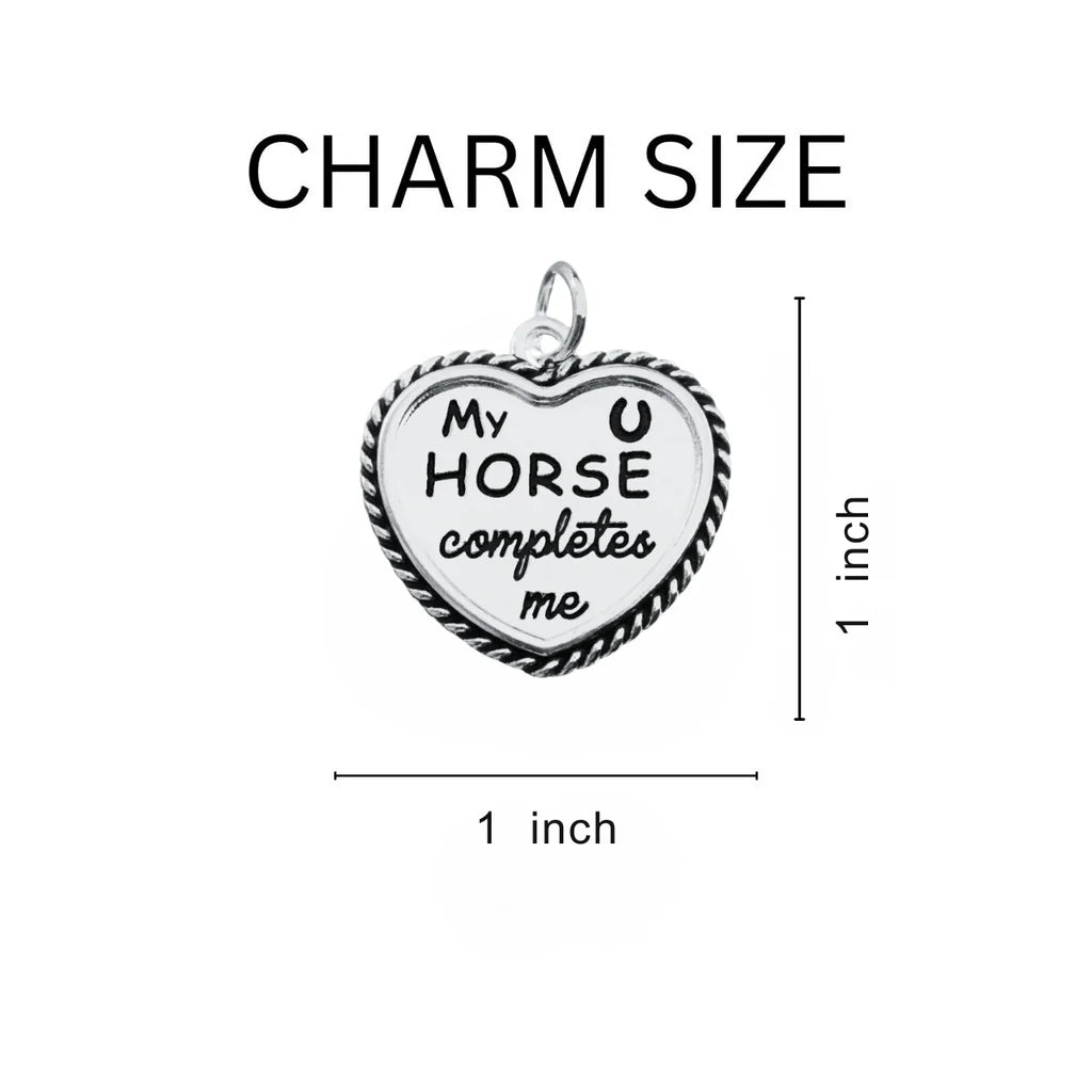 My Horse Completes Me Chain Link Style Bracelets - Fundraising For A Cause