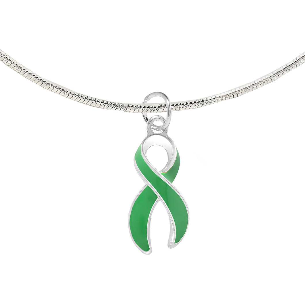 Large Green Ribbon Necklaces - Fundraising For A Cause