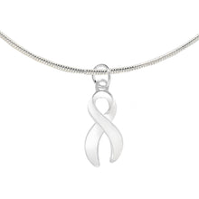 Load image into Gallery viewer, Large White Ribbon Necklaces