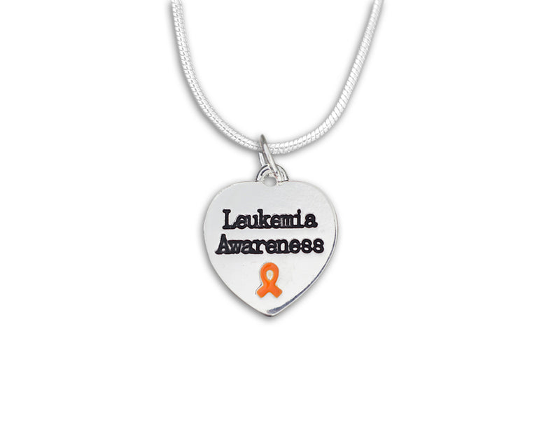 Leukemia Awareness Heart Necklaces