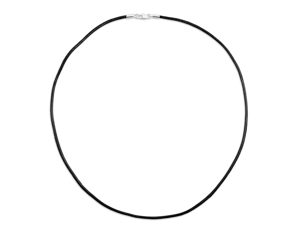 Black Leather Cord Necklaces, Jewelry Making Supplies