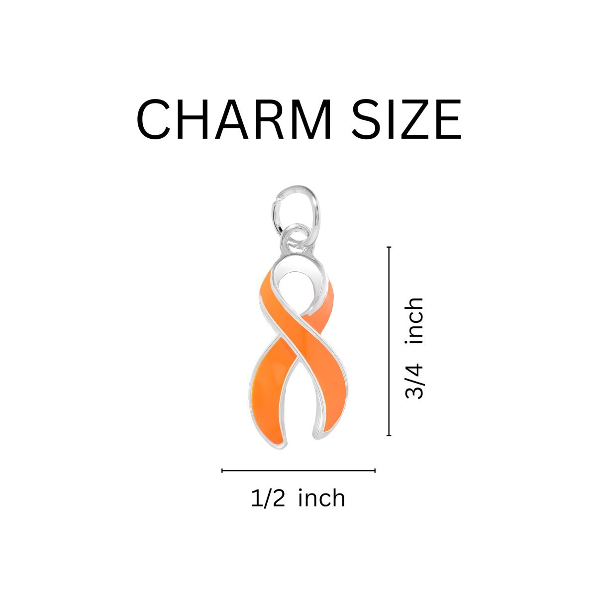 Orange Awareness Ribbon Charm Bracelets - Fundraising For A Cause