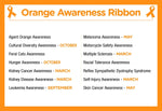 Adult Orange Awareness Silicone Bracelet Wristbands - Fundraising For A Cause
