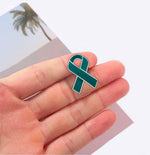 Teal Ovarian Cancer Ribbon Awareness Pins - Fundraising For A Cause