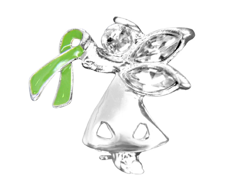 Angel By My Side Lime Green Ribbon Pins