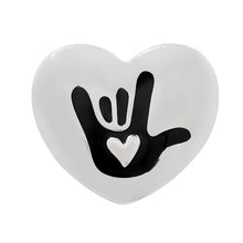 Load image into Gallery viewer, Deaf Awareness Heart Pins - Fundraising For A Cause