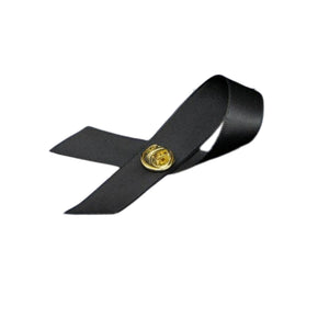 Satin Black Ribbon Awareness Pins
