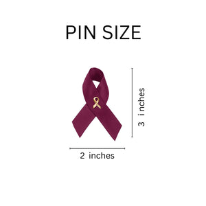 Satin Sickle Cell Anemia Awareness Ribbon Pins - Fundraising For A Cause