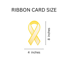 Load image into Gallery viewer, Large Paper Gold Ribbon Donation Ribbons (50 Ribbons) - Fundraising For A Cause