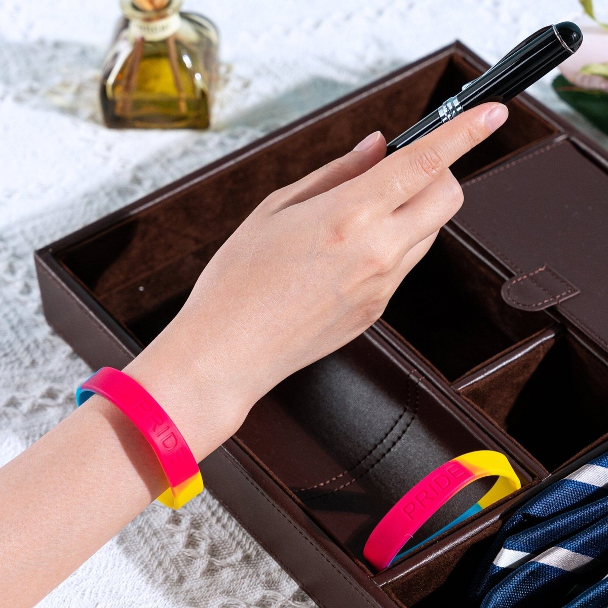 Pansexual Flag PRIDE Silicone Bracelet Wristbands - Fundraising For A Cause