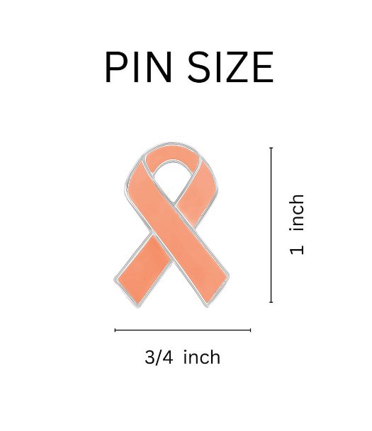 Peach Ribbon Awareness Pins - Fundraising For A Cause