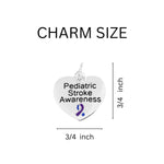 Pediatric Stroke Awareness Heart Charm Chunky Bracelets - Fundraising For A Cause