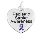 25 Pediatric Stroke Awareness Heart Charms - Fundraising For A Cause