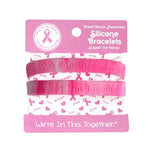 Pink Camo Breast Cancer Awareness We're In This Together Silicone Bracelet Counter Display (12 Cards) (Copy) - Fundraising For A Cause