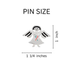 25 Pink & Blue Ribbon Angel Pins - Fundraising For A Cause