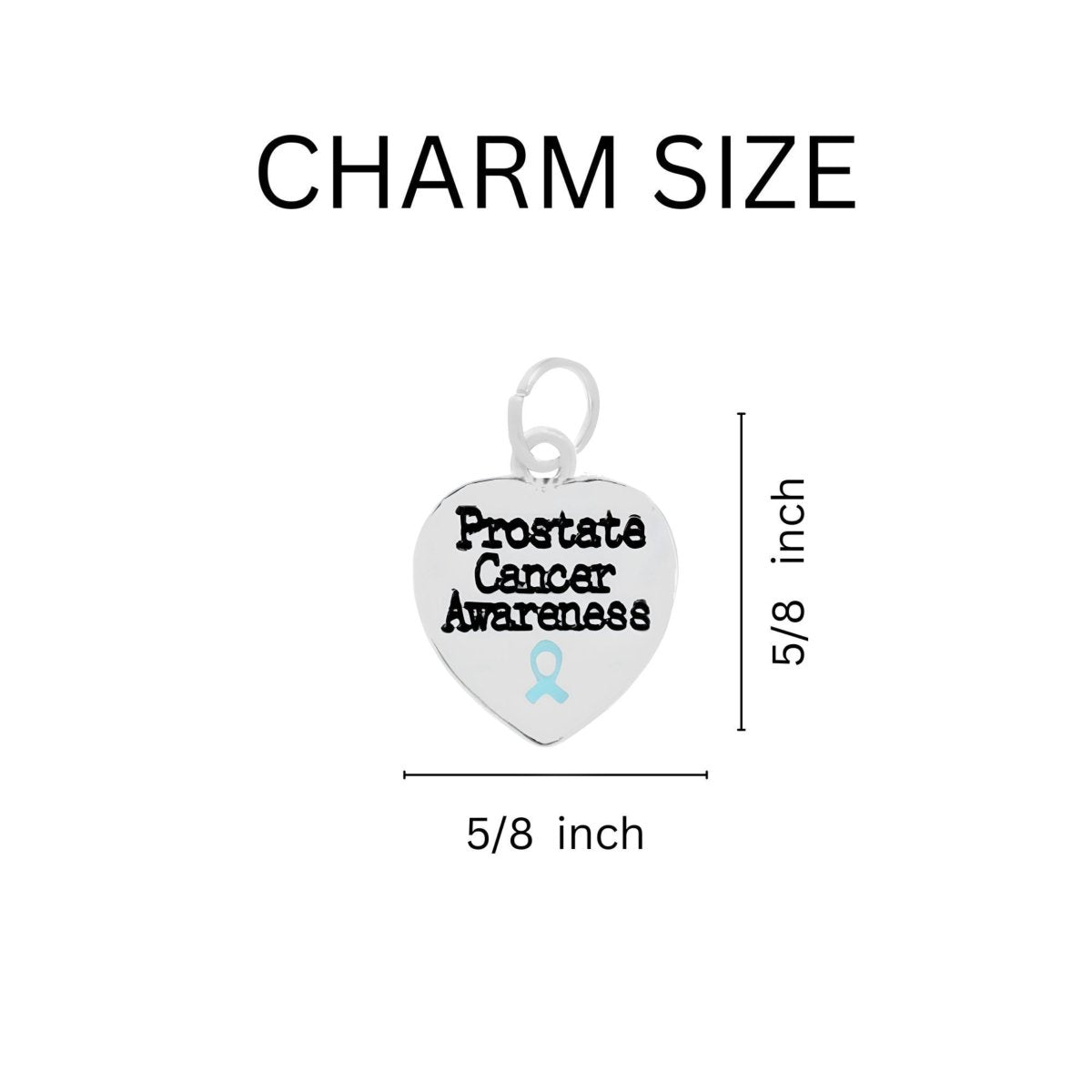 12 Prostate Cancer Heart Retractable Charm Bracelets - Fundraising For A Cause