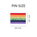 PRIDE Rectangle Rainbow Pins - Fundraising For A Cause