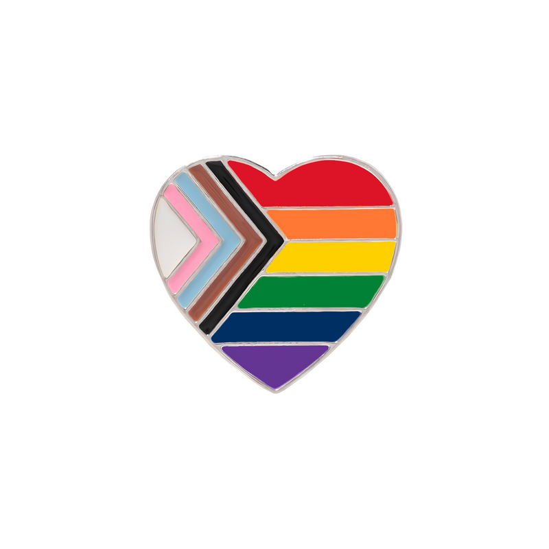 Heart Daniel Quasar Flag "Progress Pride" Lapel Pins - Fundraising For A Cause