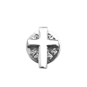Small Silver Cross Lapel Pins