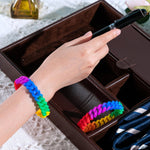 Rainbow Chain Link Silicone Bracelet Wristbands - Fundraising For A Cause
