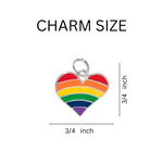 Rainbow Heart Hanging Earrings - Fundraising For A Cause