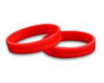 50 Red Band Against Bullying Anti - Bullying Silicone Bracelet Wristbands - Fundraising For A Cause