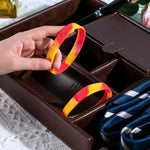 Adult Red & Yellow Silicone Bracelet Wristbands - Fundraising For A Cause