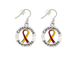 12 Pairs Round Coronavirus (COVID - 19) Awareness Earrings - Fundraising For A Cause