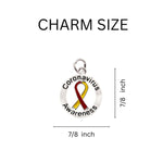 12 Pairs Round Coronavirus (COVID - 19) Awareness Earrings - Fundraising For A Cause
