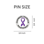 Round Domestic Violence Awareness Ribbon Pins - Fundraising For A Cause