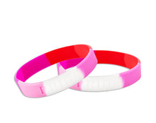 Load image into Gallery viewer, Sunset Lesbian Flag PRIDE Silicone Bracelet Wristbands