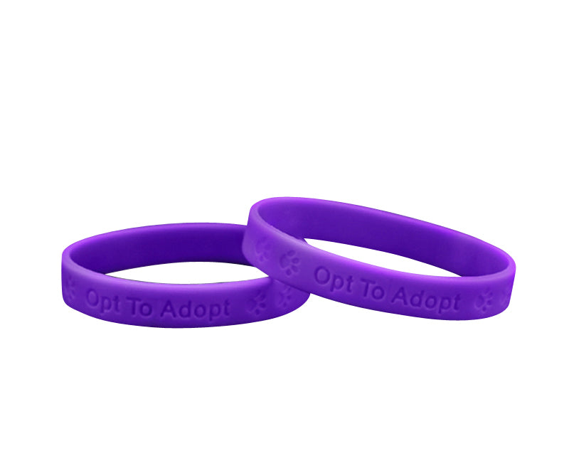 Adult Animal Opt to Adopt Silicone Bracelet Wristbands