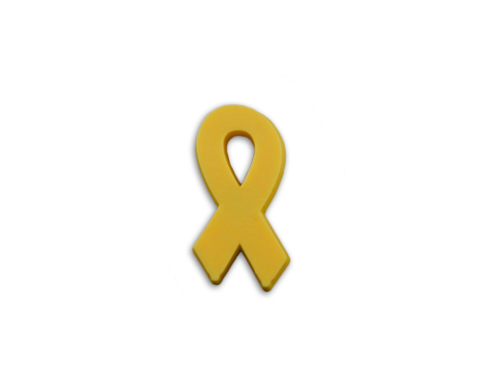 Yellow Silicone Ribbon Pins - Fundraising For A Cause