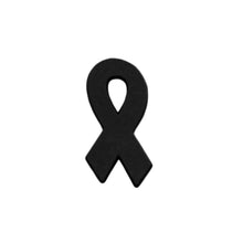 Load image into Gallery viewer, Black Silicone Ribbon Pins - Fundraising For A Cause
