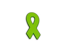 Load image into Gallery viewer, Lime Green Silicone Ribbon Pins, Awareness Event Giveaways