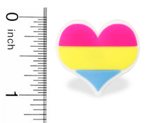 Load image into Gallery viewer, Pansexual Flag Heart Pins Wholesale, LGBTQ Jewelry for Gay Pride Month