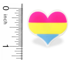 Pansexual Flag Heart Pins Wholesale, LGBTQ Jewelry for Gay Pride Month