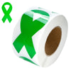 Large Green Ribbon Stickers, Mental Health, Bipolar Disorder, Organ Donation - The Awareness Company 