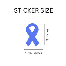 Load image into Gallery viewer, Large Periwinkle Ribbon Stickers (per Roll)