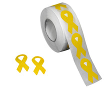 Load image into Gallery viewer, Small Yellow Ribbon Stickers (250 per Roll) - Fundraising For A Cause