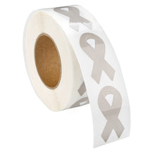 Load image into Gallery viewer, Small Brain Cancer Awareness Ribbon Stickers (per Roll) - Fundraising For A Cause