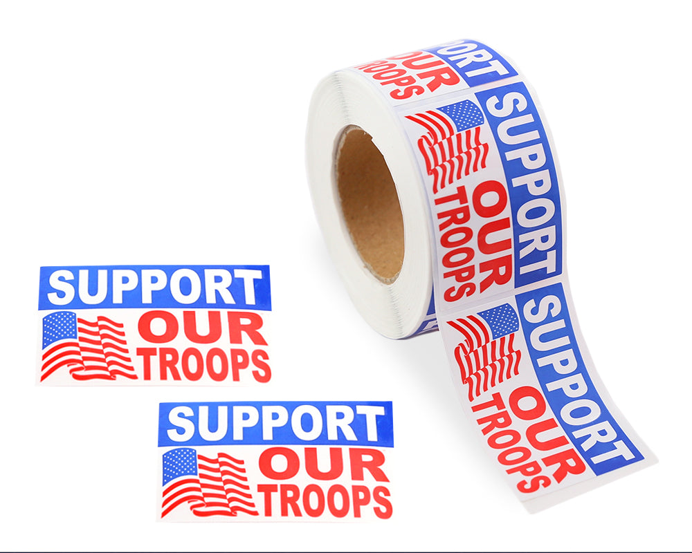 Support Our Troops Stickers, Patriotic American Flag Decals