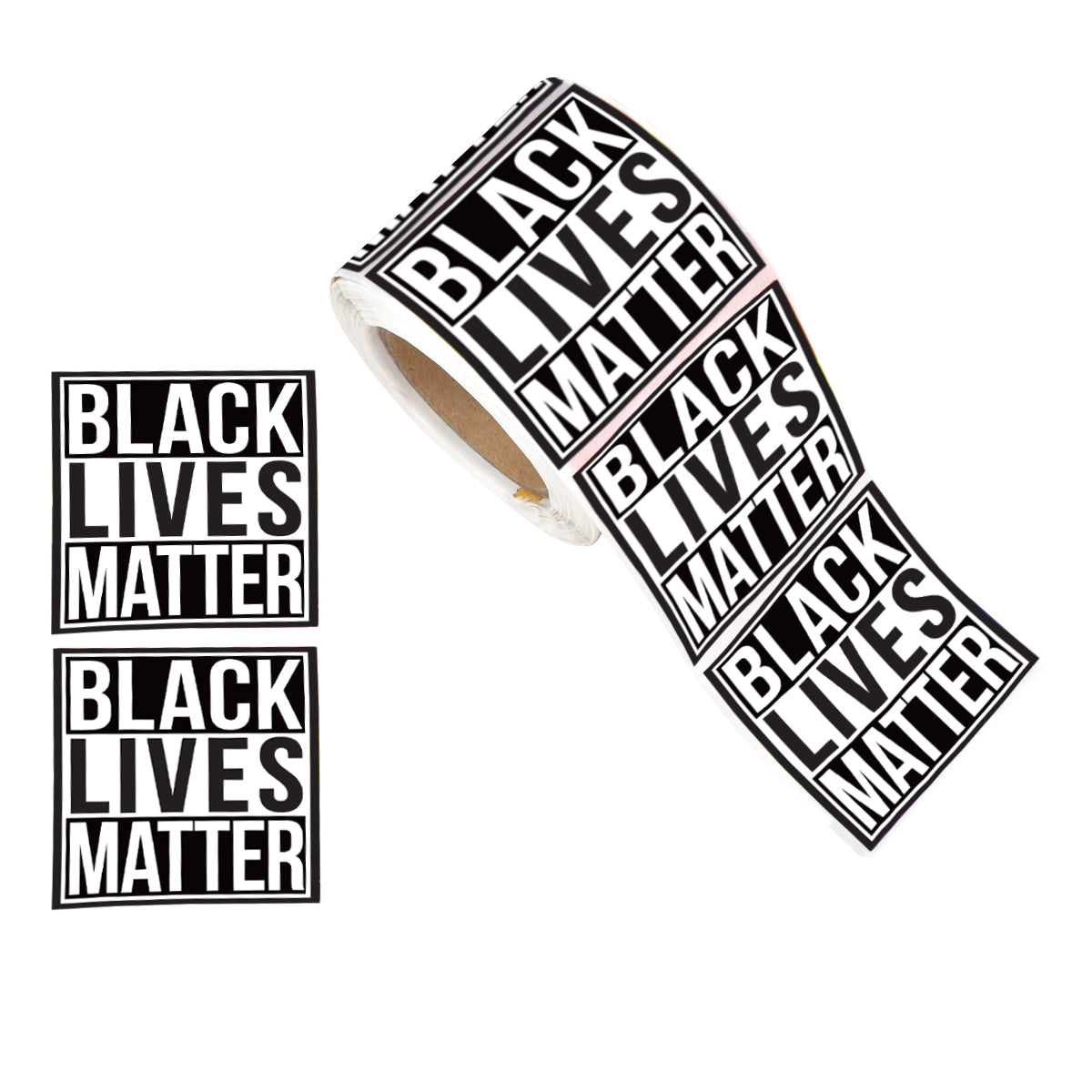 Square Black Lives Matter Stickers (250 Per Roll) - Fundraising For A Cause