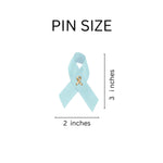 Satin Light Blue Awareness Ribbon Pins - Fundraising For A Cause